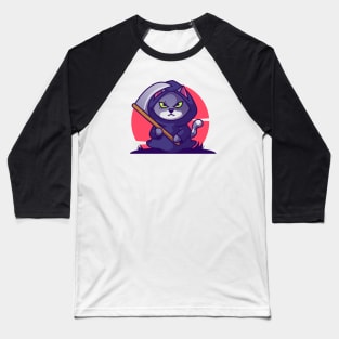 Cat with scythe Baseball T-Shirt